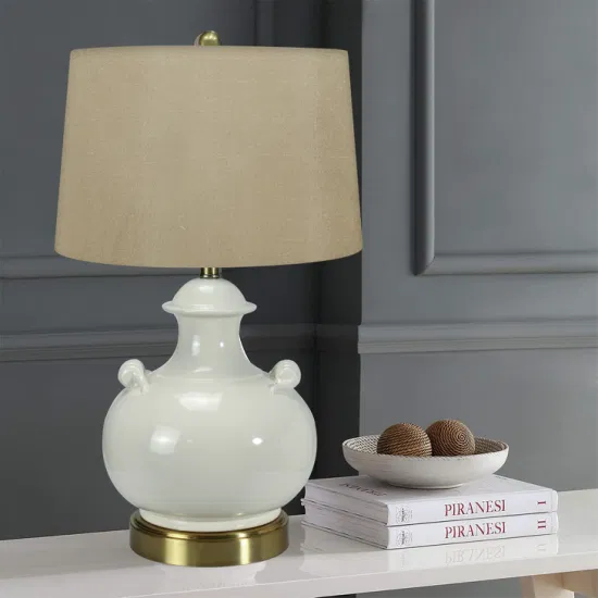 Classical Pot-Shaped Base Fashion Interior Lighting Exquisite Table Lamp Ceramic Light