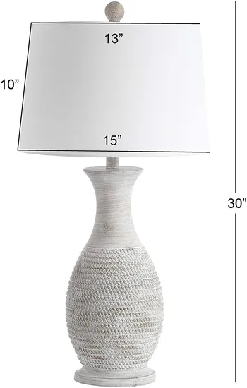 Collection Bentlee Grey 30-Inch Bedroom Living Room Home Office Desk Nightstand Table Lamp