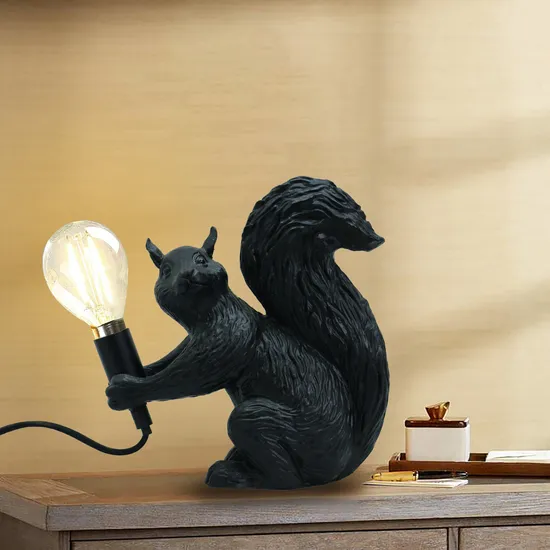 Cross-Border Squirrel Table Lamp Scandinavian Animal Lamps Living Room Dining Room Bedroom Clothing Shop Cartoon Resin Table Lamp