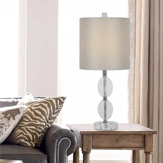 European Fine Glass Table Lamp Gray Decorative Table Lamps