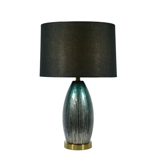 European Light Luxury Table Lamp Glass Table Lamp Blue Table Lamp