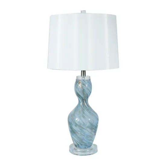 Fashion Simple Creative Glass Gourd Mediterranean Bedroom Bedside Lamp Nordic Blue Table Lamp