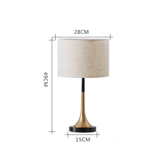 Indoor Modern Hotel Home Bedisde Iron Table Lamp Desk Lamp for Guestroom