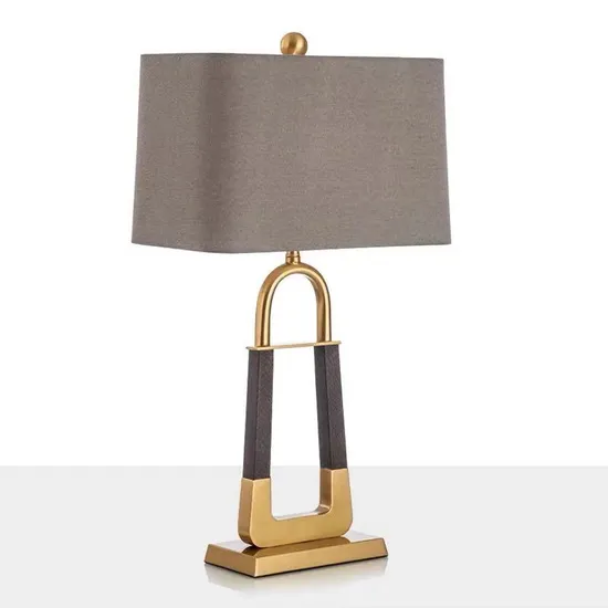 Iron Light Luxury Hotel Bedroom Bedside Table Lamp Simple