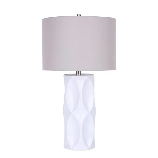 Light Luxury Table Lamp American Modern Italian Bedroom Bedside Lamp Designer Villa White Ceramic Table Lamp