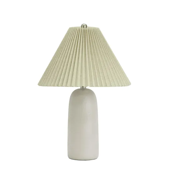 Nordic Modern Simple Retro Cream Ceramic Pleated Table Lamp Bedroom Bedside Living Room Warm and Romantic Atmosphere Lamp