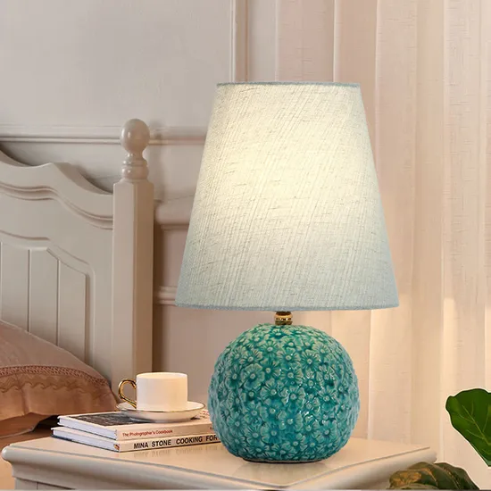 Office Hotel Home Multi-Colored Desk Light Lamp Rose Ceramic Table Lamp LED Lamp