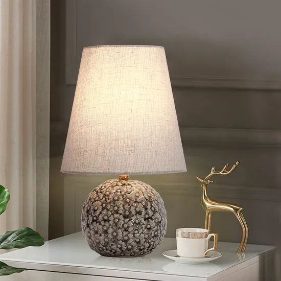 Office Hotel Home Multi-Colored Desk Light Lamp Rose Ceramic Table Lamp LED Lamp