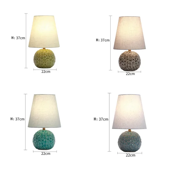 Office Hotel Home Multi-Colored Desk Light Lamp Rose Ceramic Table Lamp LED Lamp