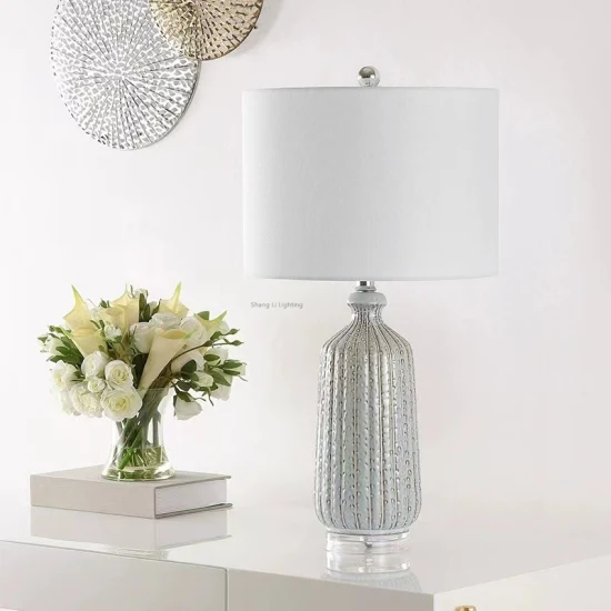 Restaurant Modern Bedside Decorative Unique Fruit Shape Accent White Ceramic Table Lamps