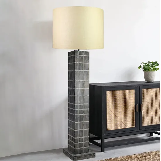 Retro Floor Lamp Blue Lattice Living Room Tea House Guest House Decorative Floor Lamp