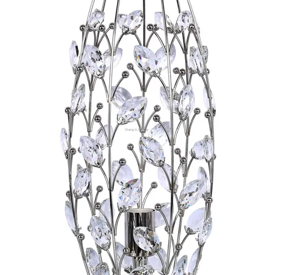 Table Lamp Style K9 Clear Crystals and Metal Popular Special Spray Design