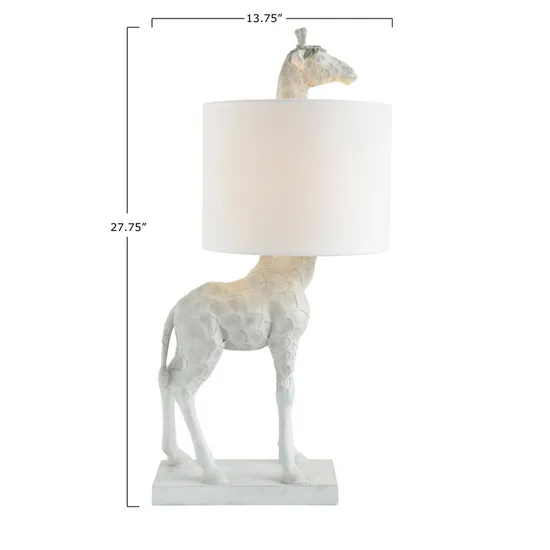 Unique Animal Customized Accept Antique White Giraffe Lighting Design Luxury Deck Light Home Decor Bedside Resin Lamps Multi-Colors