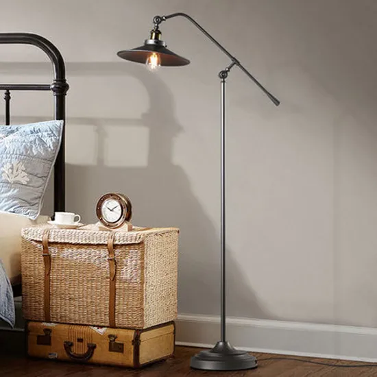 American Retro Industrial Windfall Lamp North Europe Long Floor Lamp