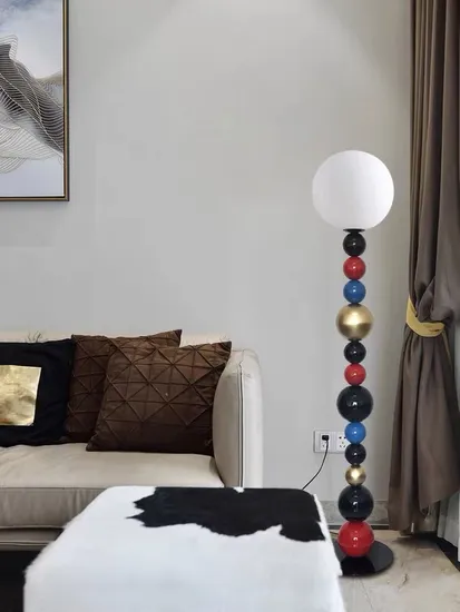 Artistic Ball Floor Lamp Nordic Creative Living Room Simple Modern Design Vertical Lamp