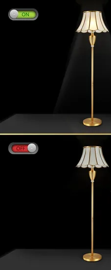 Bedroom Floor Lamp European Luxury Copper Floor Lamp