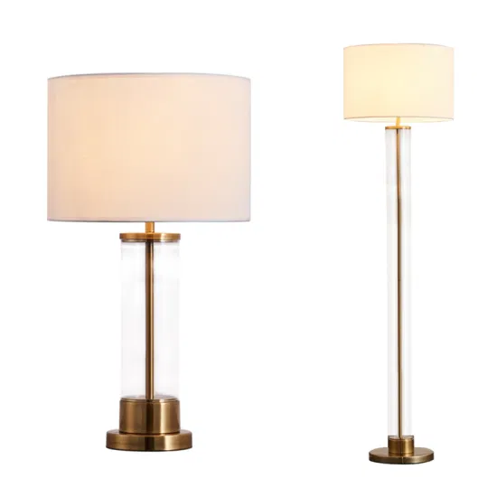 MID Century Metal Base Glass Floor Lamp LED Table Lamp for Living Bedroom Decorative Shade Gold Industrial Floor Lamp Hotel Lamp