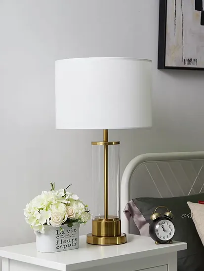 MID Century Metal Base Glass Floor Lamp LED Table Lamp for Living Bedroom Decorative Shade Gold Industrial Floor Lamp Hotel Lamp