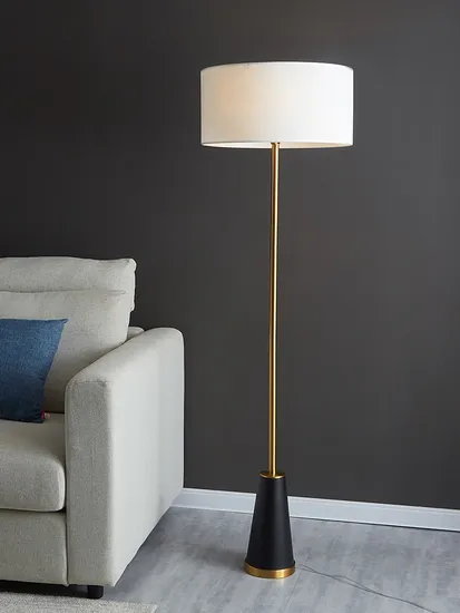 Modern Floor Lamp Stand Hotel Rooms Are Decorated with Golden Marble Floor Lamps