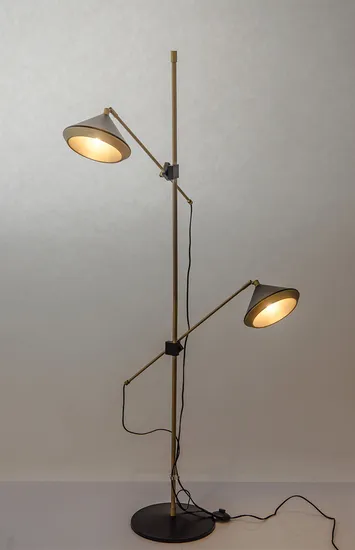 Modern Simple Double Head Adjustable Exhibition Hall Floor Lamp