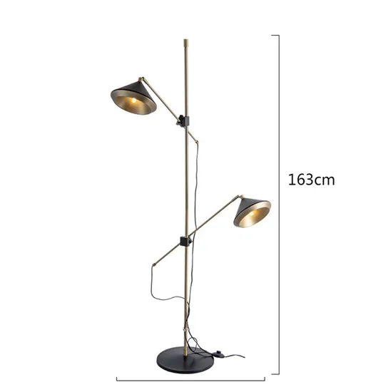 Modern Simple Double Head Adjustable Exhibition Hall Floor Lamp