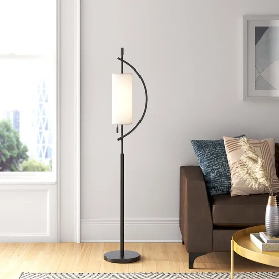 Morden Round Lampshade Iron Metal LED Floor Lamp for Hotel/Bedroom/Living Room