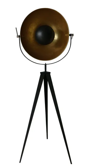 Nordic Vintage Industrial Style Creative Gold/Black Living Room Bedroom Exhibition Hall Solid Wood LED Tripod Floor Lamp