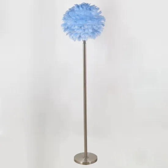 Pink Blue White Plume Feather Floor Lamp Modern for Home Living Room Table Lamp