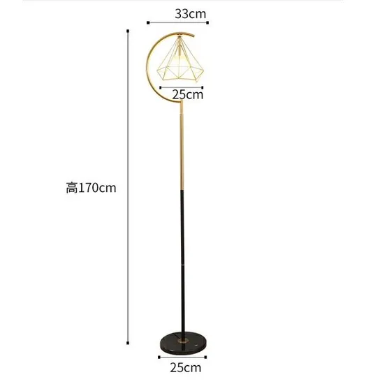 Simple Modern Nordic Living Room Bedroom Sofa Eye Protection Light Luxury Creative Diamond Remote Control Vertical Table Lamp Floor Lamp