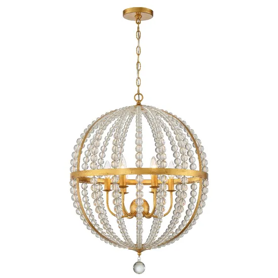 6 Light Chandelier New Modern Style Rose Gold Hanging Chandelier Residence Cylindrical Pendent LED Light Lantern