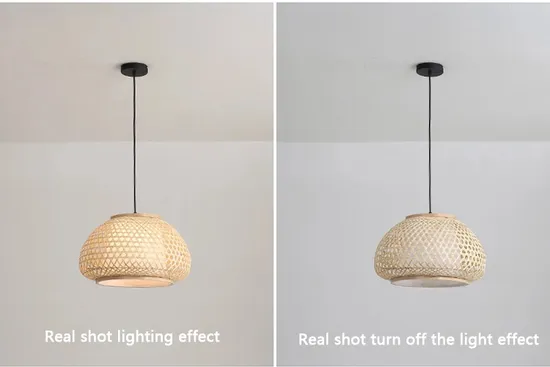 Bamboo Decorative Kitchen Lampshade Rattan Light Pendant