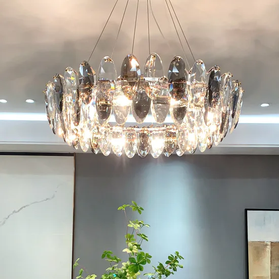 Modern Chandeliers 3 Rings Kitchen Chandelier Fixture Adjustable Stainless Steel Pendant Light for Living Room