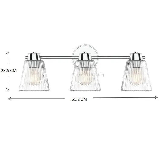 Industrial Cross-Border Amazon Double Head Three Head Wall Lamp Glass Mirror Front Lamp Bathroom Vanity Light Wall Sconce