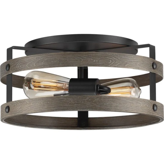 Semi Flush Mount Ceiling Has Dual Toned Frame Color Combinations of Galvanized Metal Finishes Semi Flush Mount Ceiling Light Fixtures