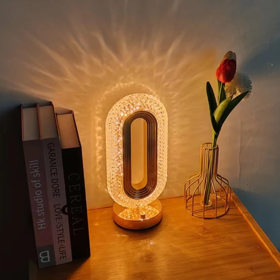 3000K-6000K Transparent White Light Lamp Crystal Atmosphere Table Lamp with 800mAh Battery Capacity