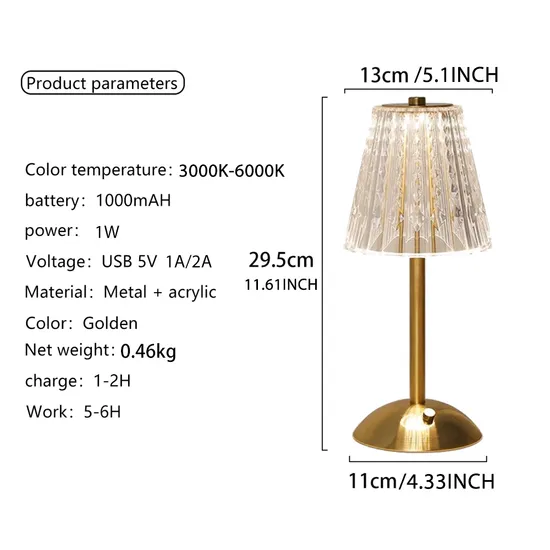 3 Colors Creative Atmosphere Light Bar Room Decoration Table Lamp