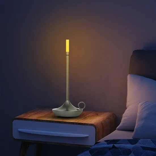 Adjustable Touch Table Lamp for Restaurant/Outdoor 3 Level Dimming Candle Table Light