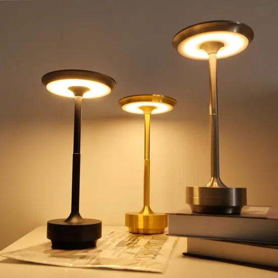 Classic Dimmable Home Decor LED Gold USB Rechargeable Cordless Table Lamps Luxury