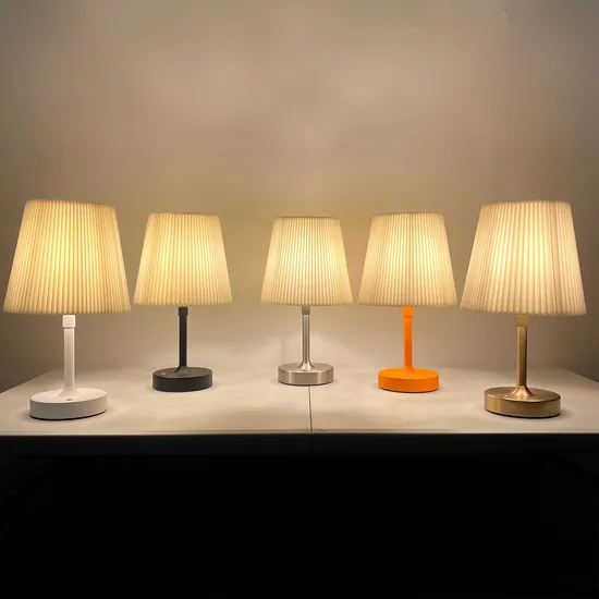 Customizable Cordless Fabric Table Lamp Touch Control Luxury Table Lamp