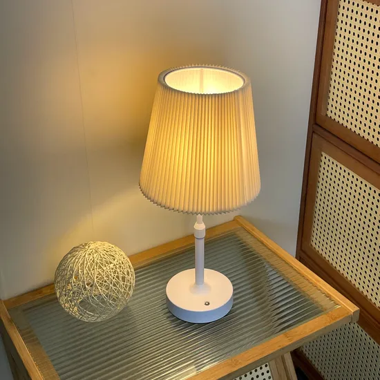 Fabric Lampshade Desk Reading Lamp Bedside Table Lamp