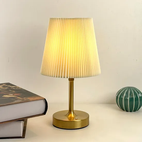 Fabric Lampshade Desk Reading Lamp Bedside Table Lamp