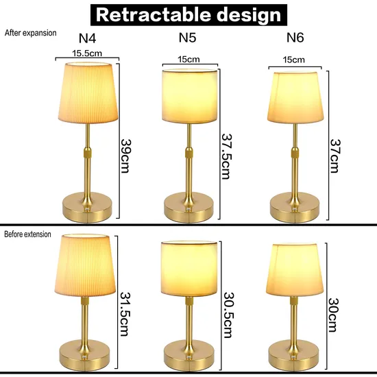 Flexible Touch Stepless Dimming Rechargeable LED Desk Lamp