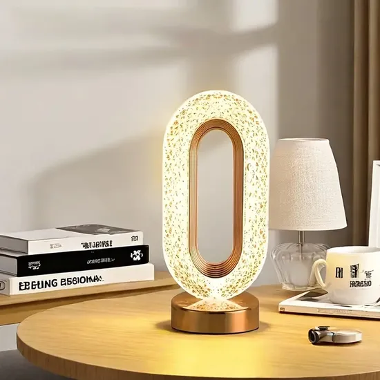 Golden LED Table Lamp with Stepless Dimming