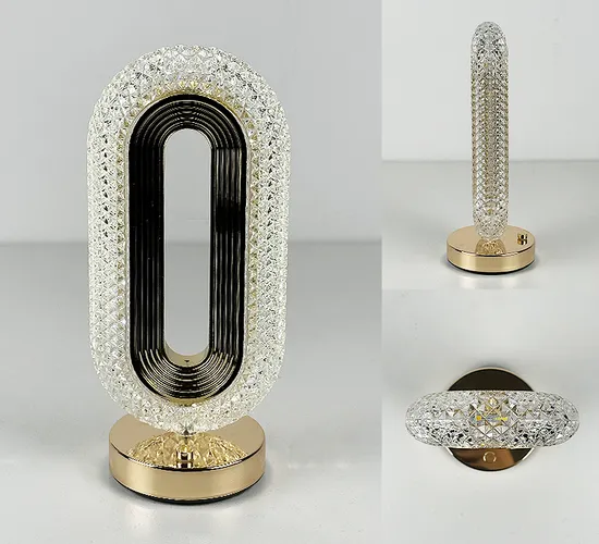 Golden LED Table Lamp with Stepless Dimming