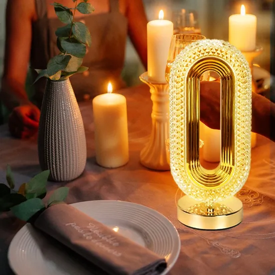 Golden LED Table Lamp with Stepless Dimming