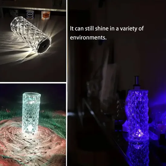 Hot Sale Indoor Dimmable Remote Control Acrylic LED Crystal Touch Control Rose Table Lamp