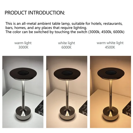 LED Bar Charging Table Lamp Rechargeable Battery Restaurant Luxury Modern Decorative Touch Reading Lamp