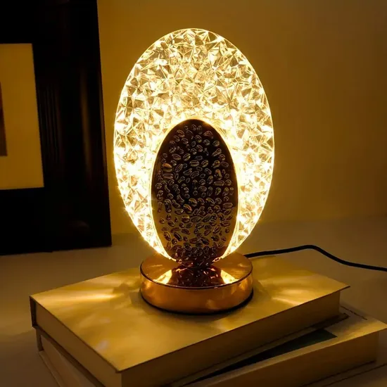 Modern Luxury Crystal Table Lamp Acrylic Touch Rechargeable Night Light