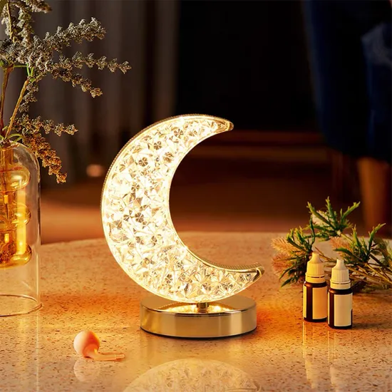 Moon and Star Rechargeable Night Light Lamp for Home Decor