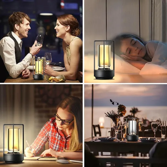 Retro Bar Table Lamps Touch Sensor LED Desk Night Light for Christmas Outdoor Decoration